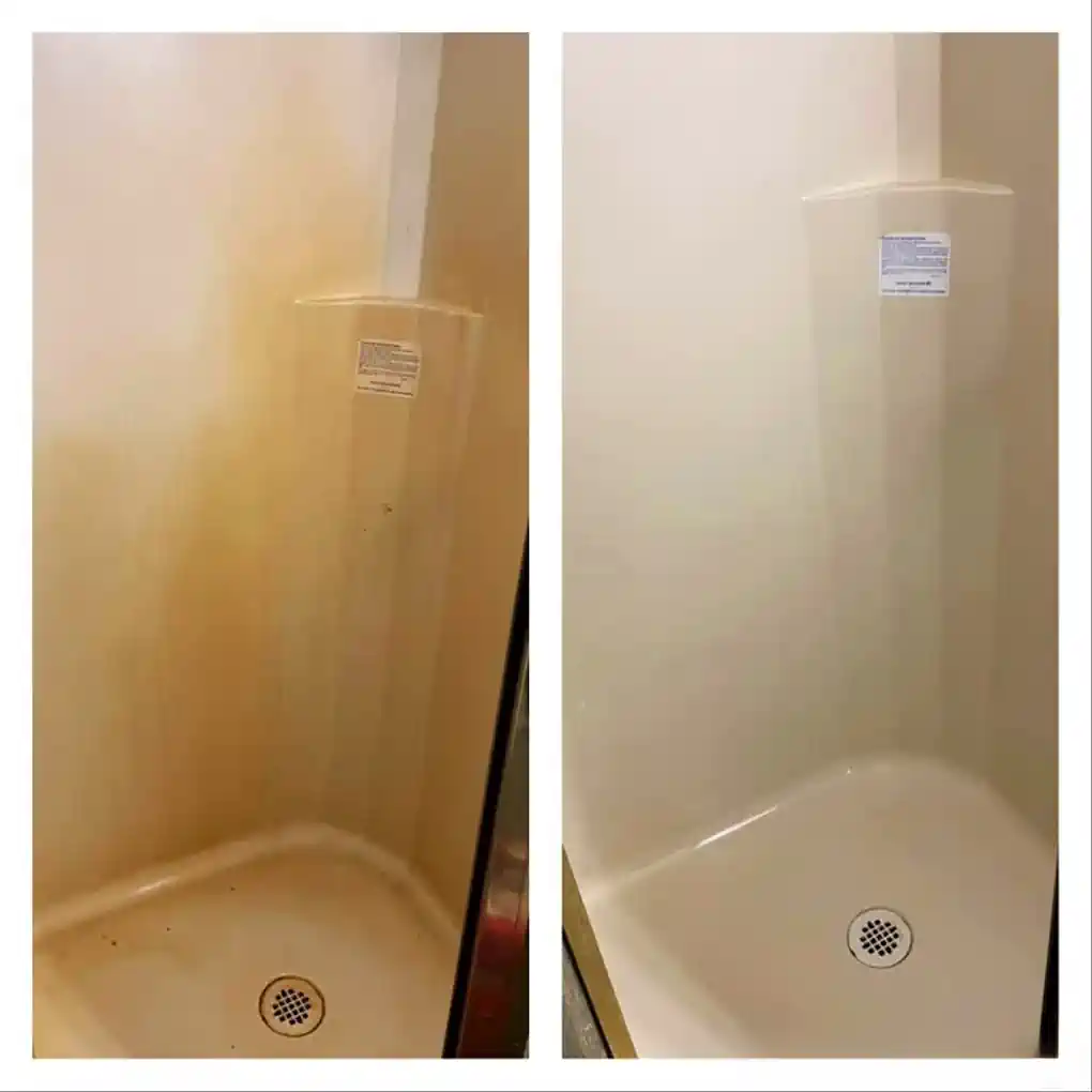 Clean Shower - Before and After