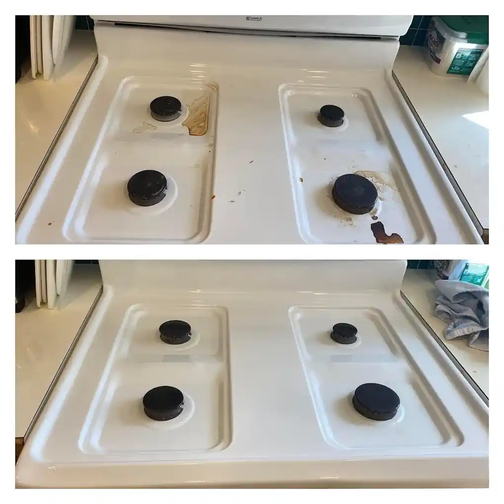 Clean Stovetop - Before and After